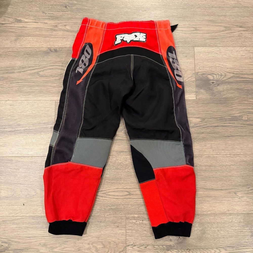 FOX Racing 180 YOUTH Motocross Pants Size 24 Red Black - Picture 7 of 7